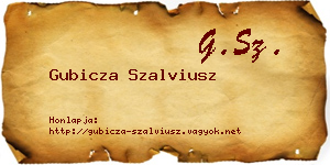 Gubicza Szalviusz névjegykártya